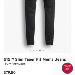 Levi’s 512 Men’s Slim Taper Fit Mens Jeans Pants